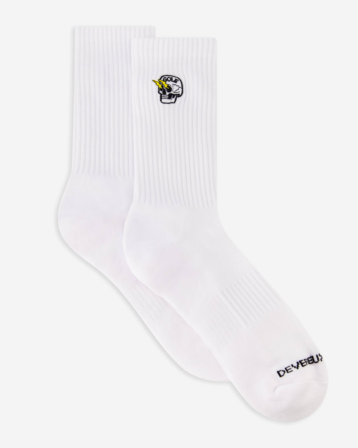 Shocker Skull Crew Sock - White: White / O/S