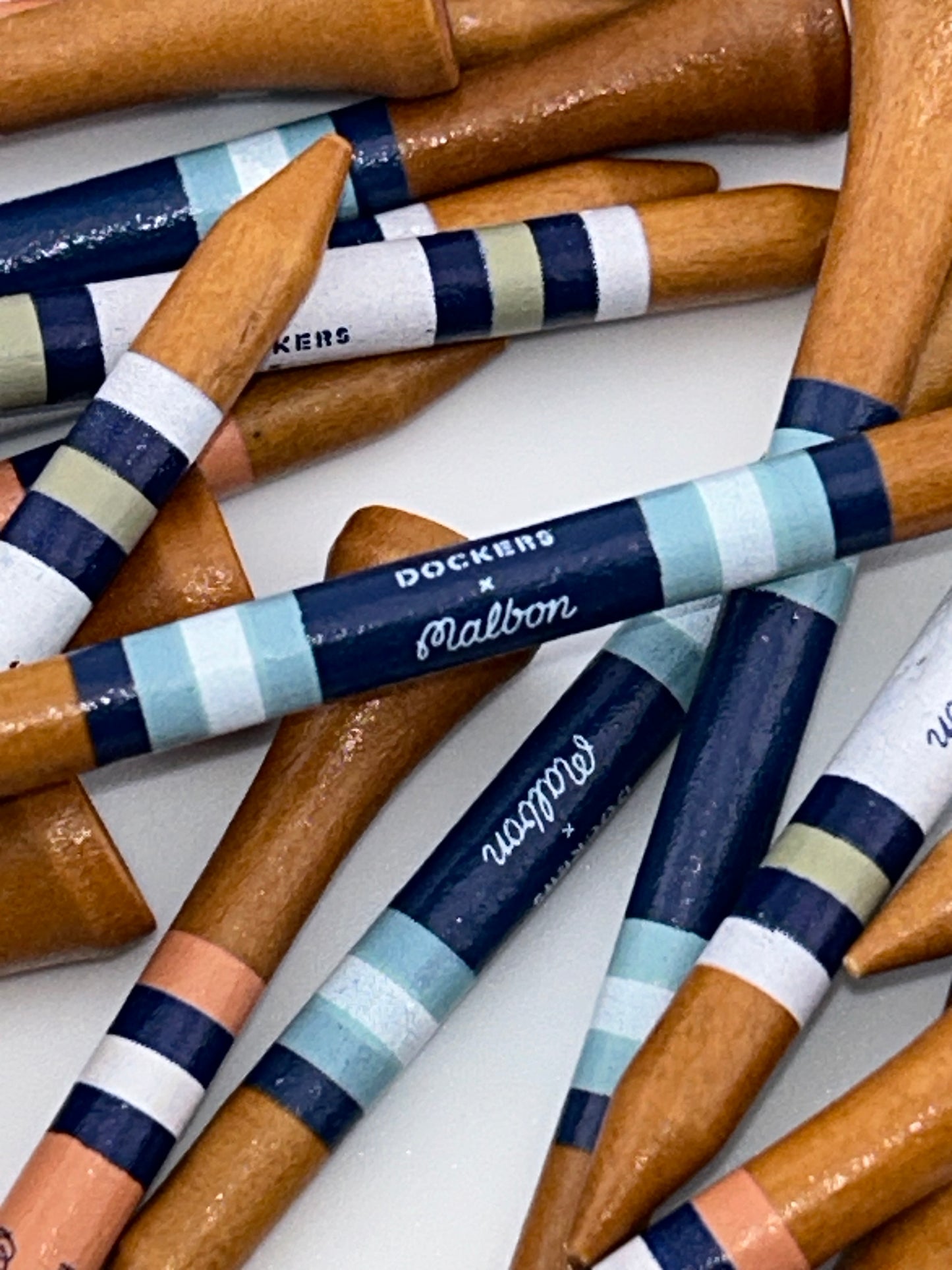 Malbon x Dockers Assorted Wooden Golf Tees Limited Collaboration 60 Pack