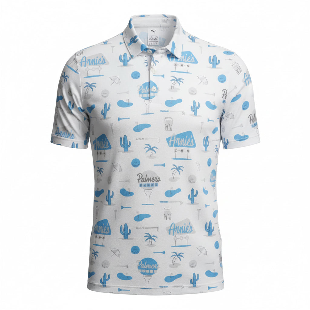 AP CLOUDSPUN Palmer's Place Golf Polo White