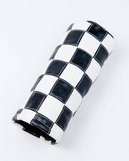 Checkered Fairway Barrel Cover - Black / White: Black / White / O/S