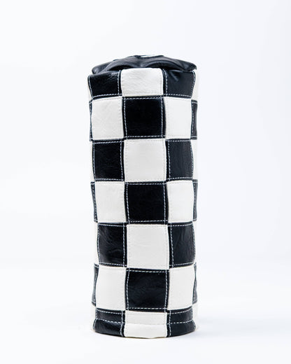 Checkered Fairway Barrel Cover - Black / White: Black / White / O/S