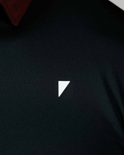 Two Tone Black/Maroon Classic Polo