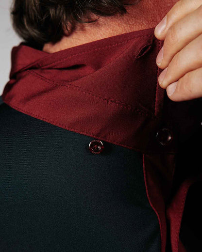 Two Tone Black/Maroon Classic Polo