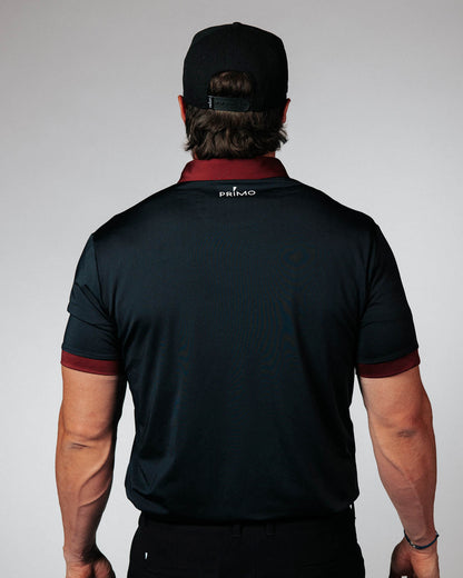 Two Tone Black/Maroon Classic Polo