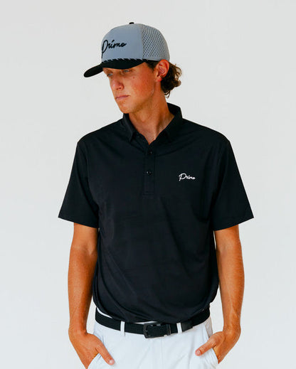 Grant Horvat Essentials Black Classic Polo