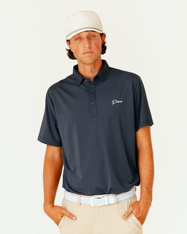 Grant Horvat Essentials Dark Gray Classic Polo