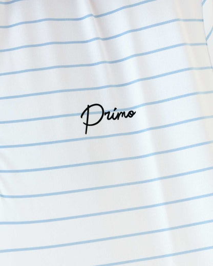Grant Horvat Essentials Light Blue Stripes Classic Polo