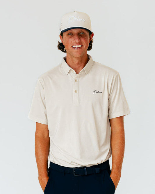 Grant Horvat Essentials Oatmeal Classic Polo