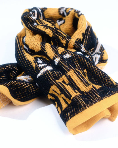 Knitted Cactus Voodoo Towel - Black: Black / O/S