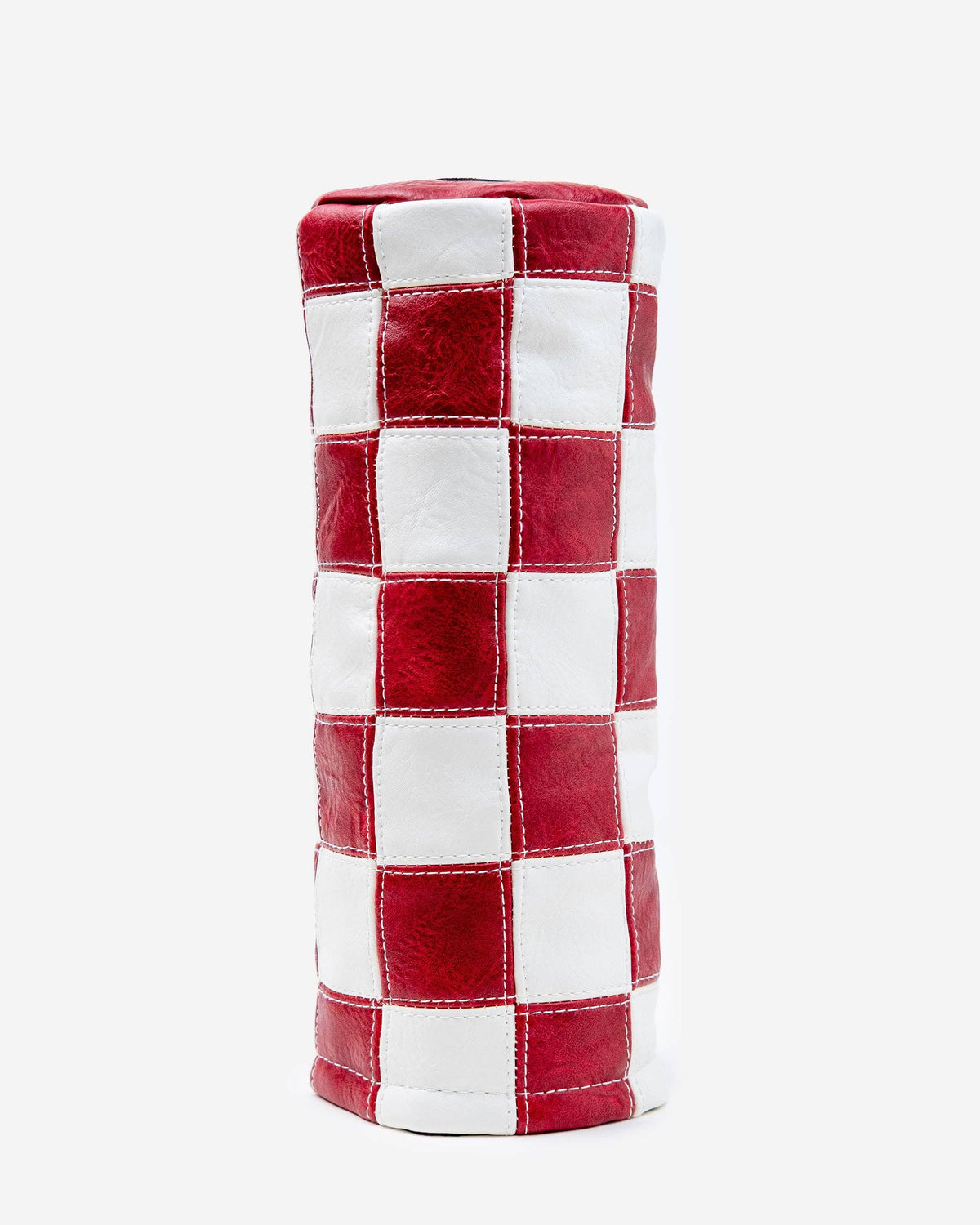 Checkered Fairway Barrel Cover - Red / White: Red / White / O/S