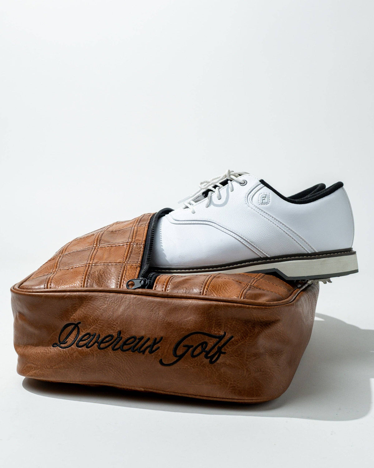 Checkered Shoe Bag - Tan: Tan / O/S