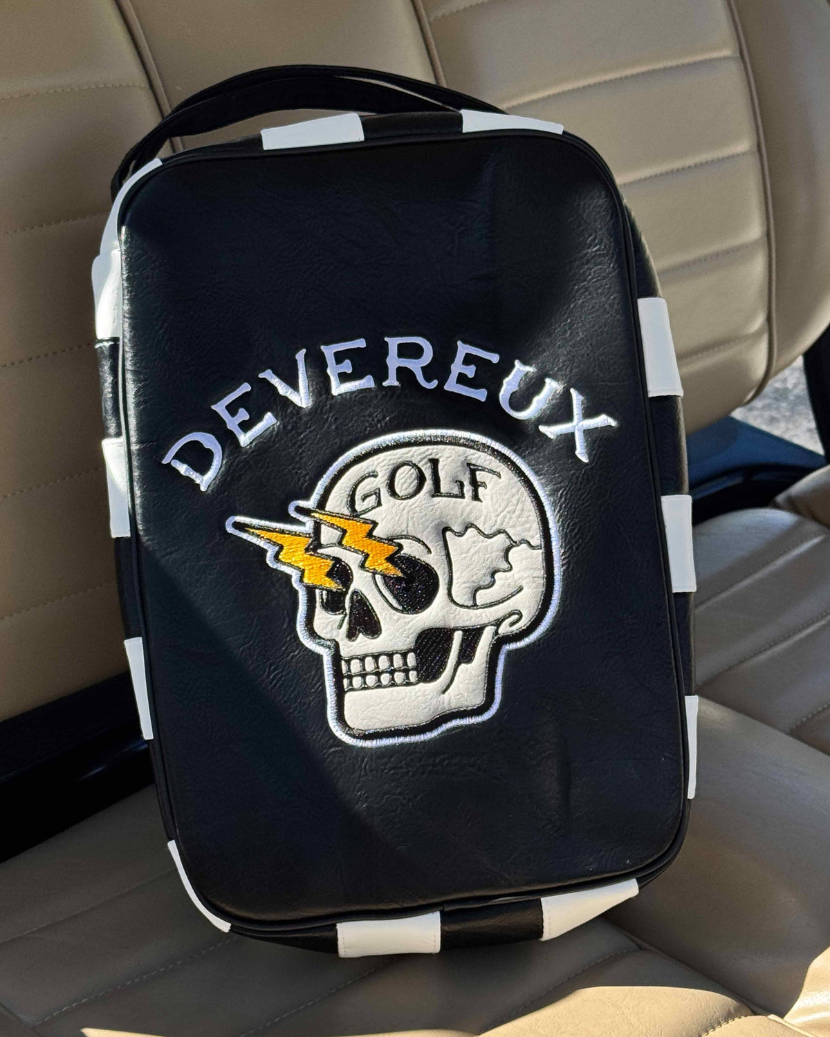 Shocker Skull Check Shoe Bag - Black / White: Black / O/S