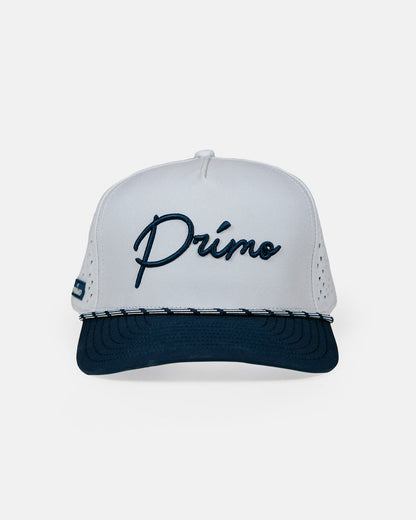 Gray + Navy Cursive Hat