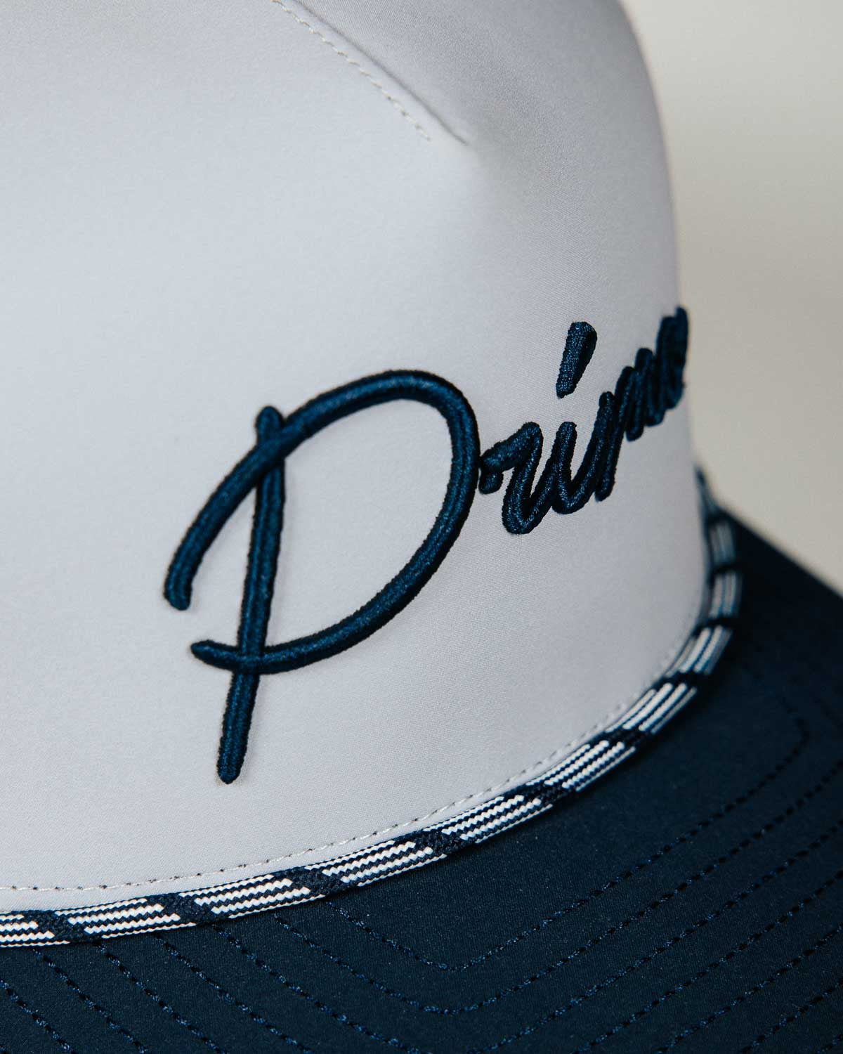Gray + Navy Cursive Hat
