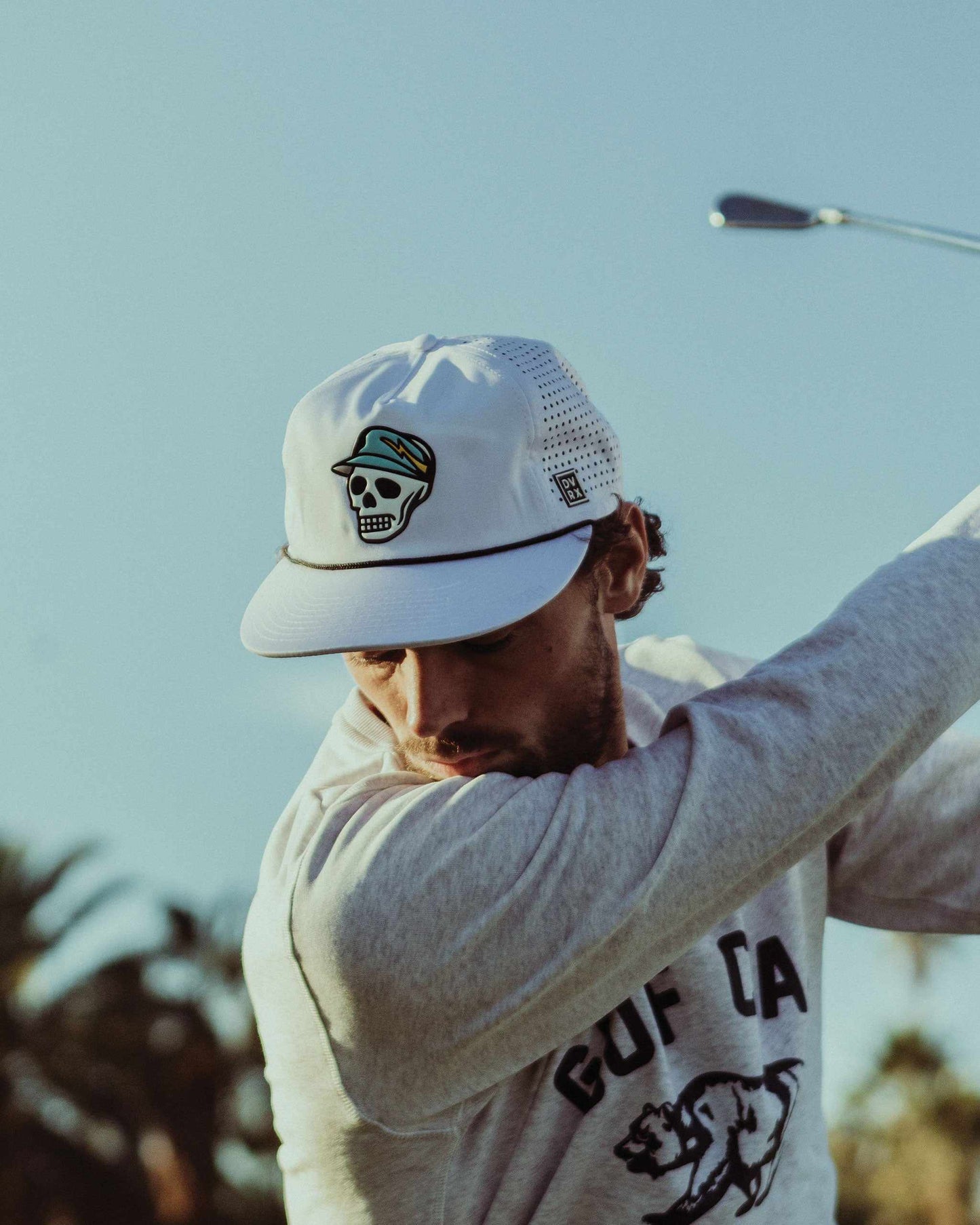 Skull Caddie Rope Hat - White: White / O/S