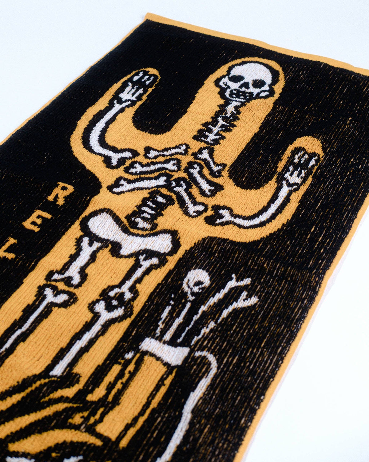 Knitted Cactus Voodoo Towel - Black: Black / O/S