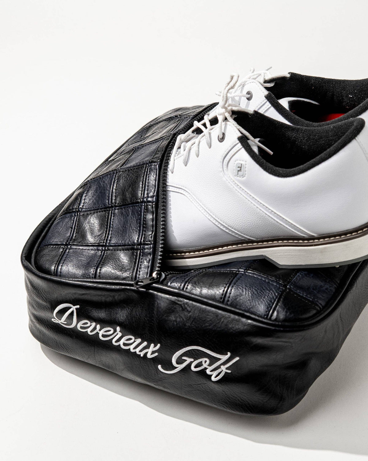 Checkered Shoe Bag - Black: Black / O/S