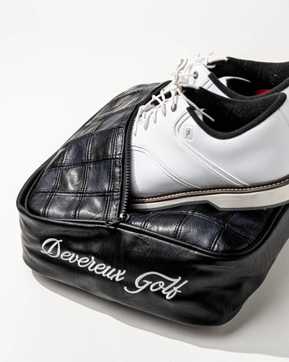 Checkered Shoe Bag - Black: Black / O/S
