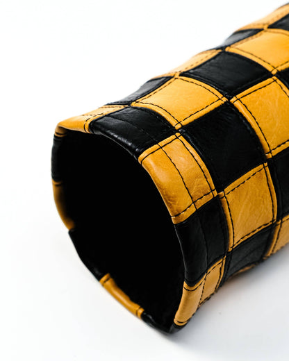 Checkered Barrel Driver Cover - Black / Gold: Black / Gold / O/S