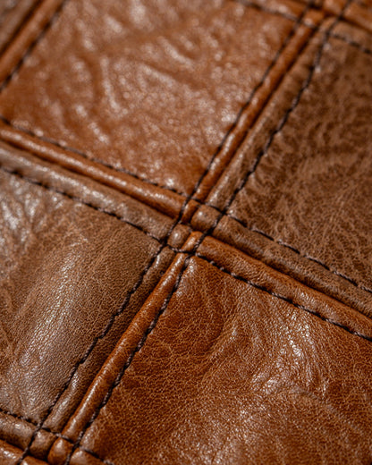 Checkered Shoe Bag - Tan: Tan / O/S