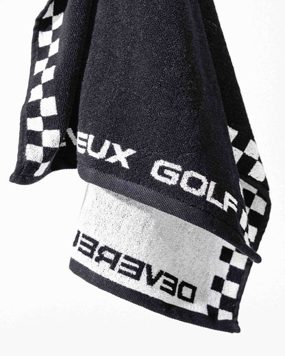 Skull Caddie Knitted Towel - Black / White: Black / White / O/S