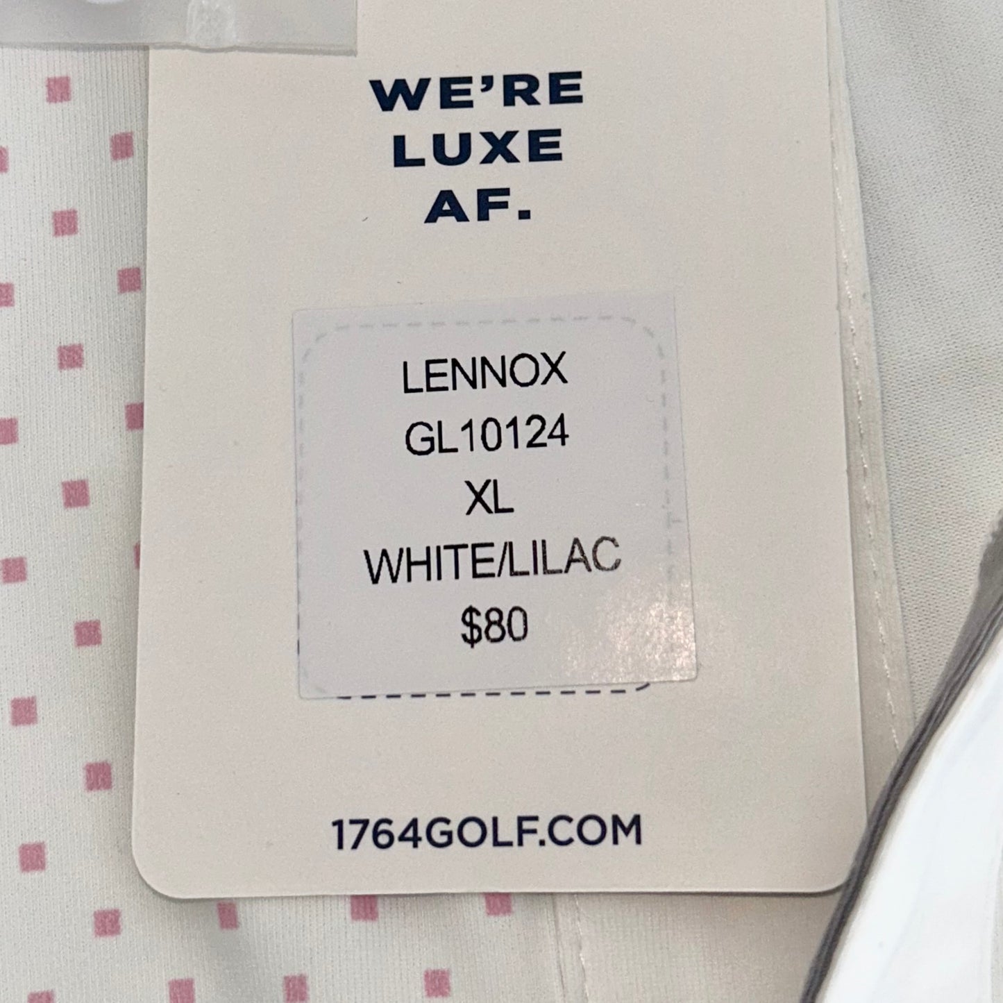1764 Golf Graham Luxe Lennox Print Polo XL
