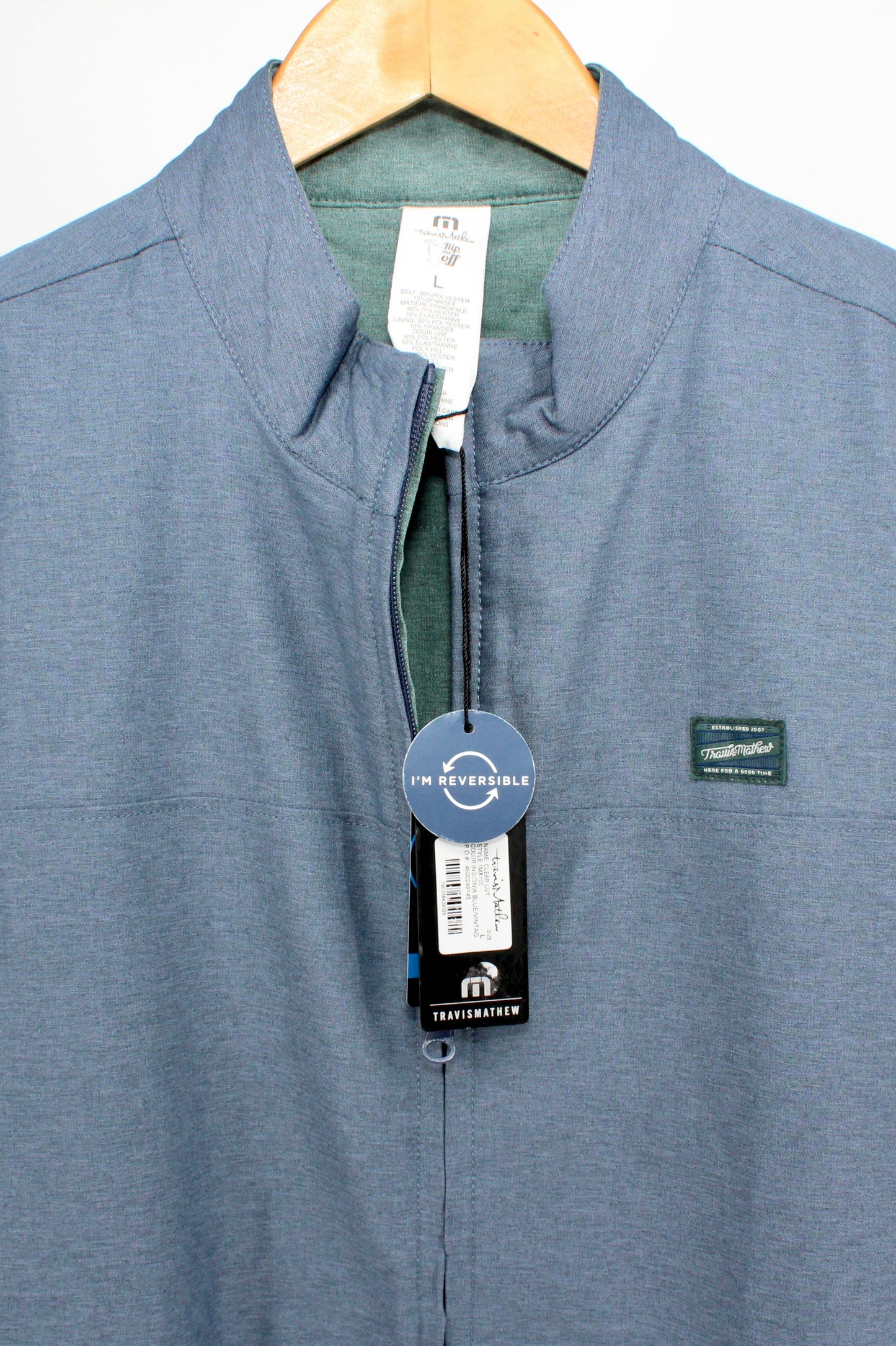 Travis Mathew Clear Cut Reversible Vest Size L