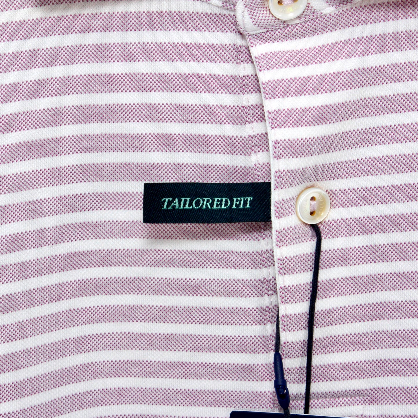 Albatross Stripe Cotton Blend Piqué Polo Size XL