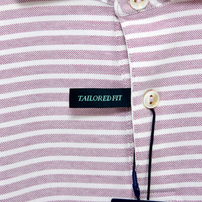 Albatross Stripe Cotton Blend Piqué Polo Size XL