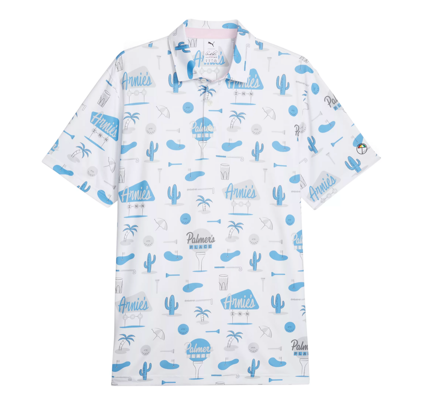 AP CLOUDSPUN Palmer's Place Golf Polo White
