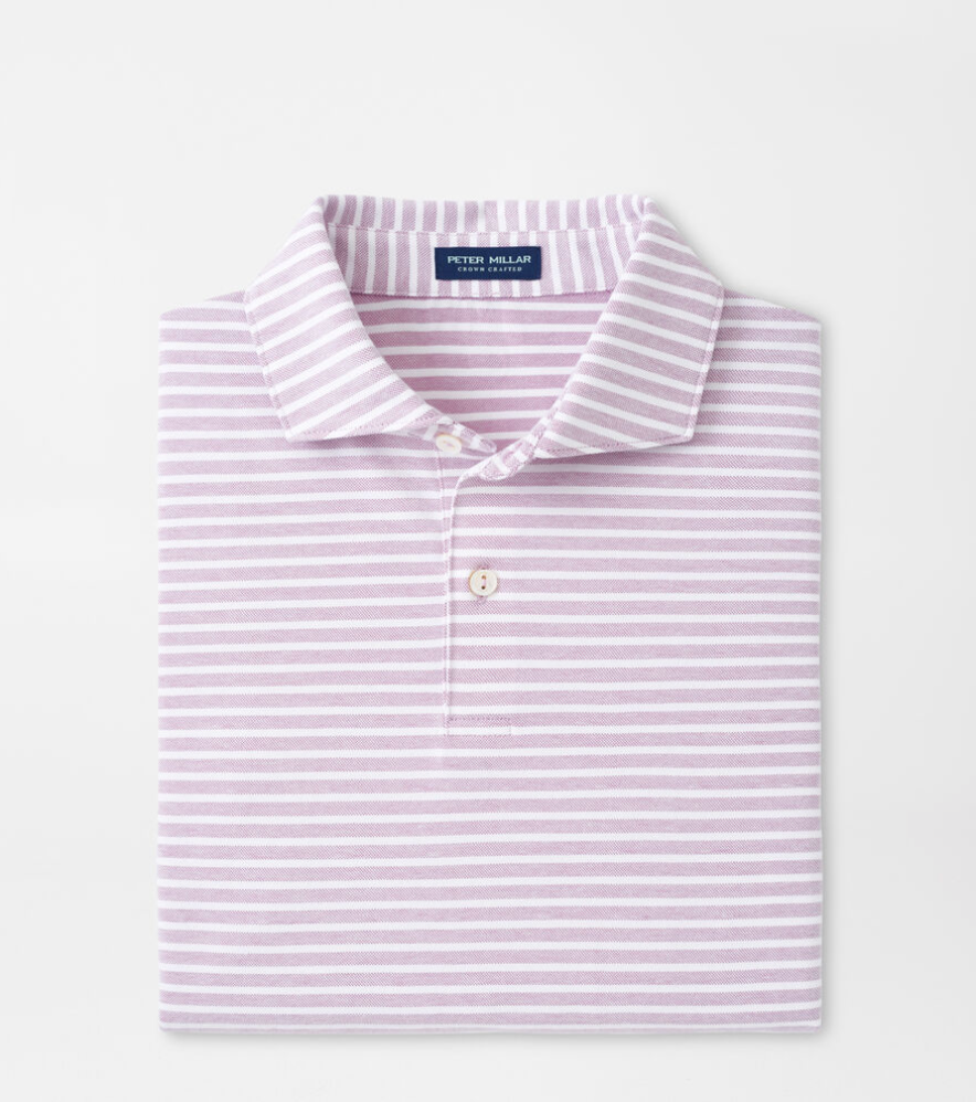 Albatross Stripe Cotton Blend Piqué Polo Size XL