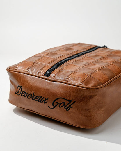 Checkered Shoe Bag - Tan: Tan / O/S