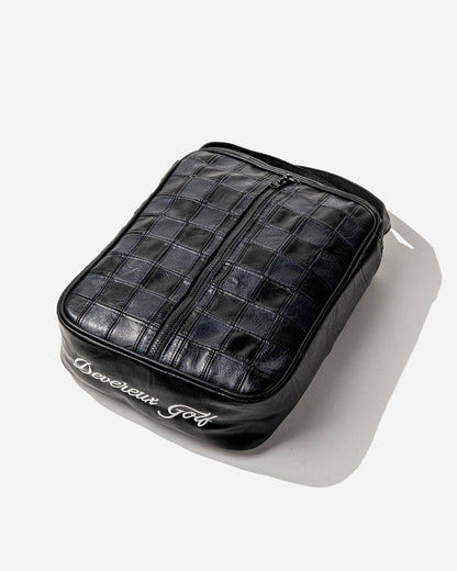 Checkered Shoe Bag - Black: Black / O/S