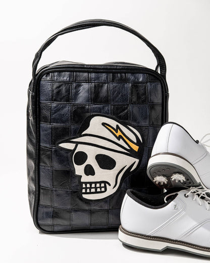 Checkered Shoe Bag - Black: Black / O/S