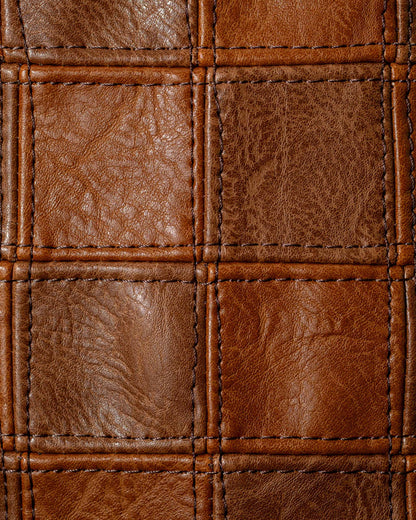 Checkered Shoe Bag - Tan: Tan / O/S