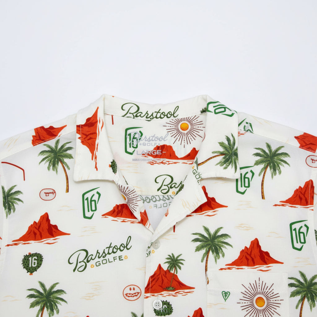 Barstool Sports Golf Men’s All Print Short Sleeves Shirt Size L (Pre-Owned)