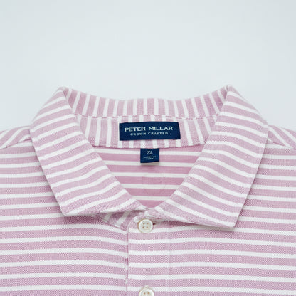 Albatross Stripe Cotton Blend Piqué Polo Size XL