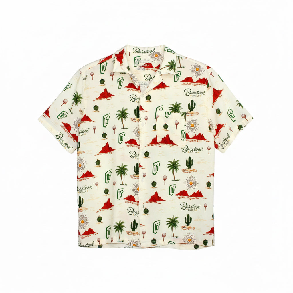 Barstool Sports Golf Men’s All Print Short Sleeves Shirt Size L (Pre-Owned)