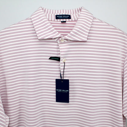 Albatross Stripe Cotton Blend Piqué Polo Size XL
