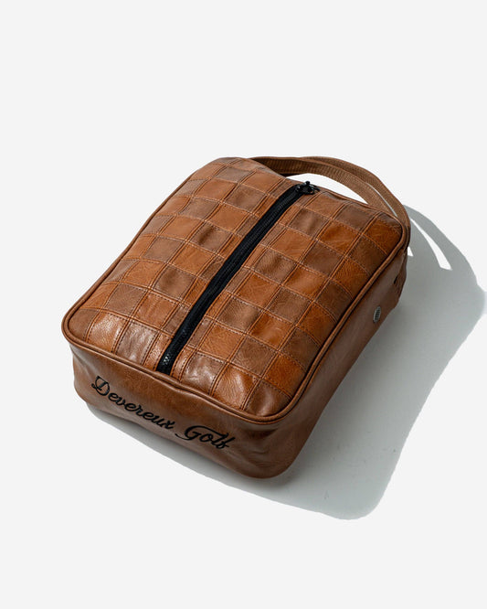 Checkered Shoe Bag - Tan: Tan / O/S