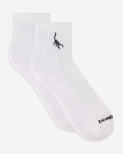 Devereux Quarter Sock 3-Pack - White: White / O/S