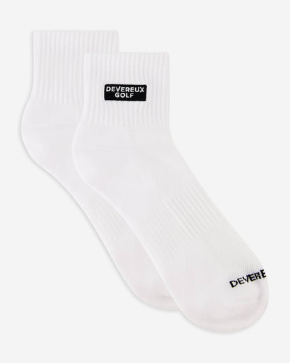 Devereux Quarter Sock 3-Pack - White: White / O/S