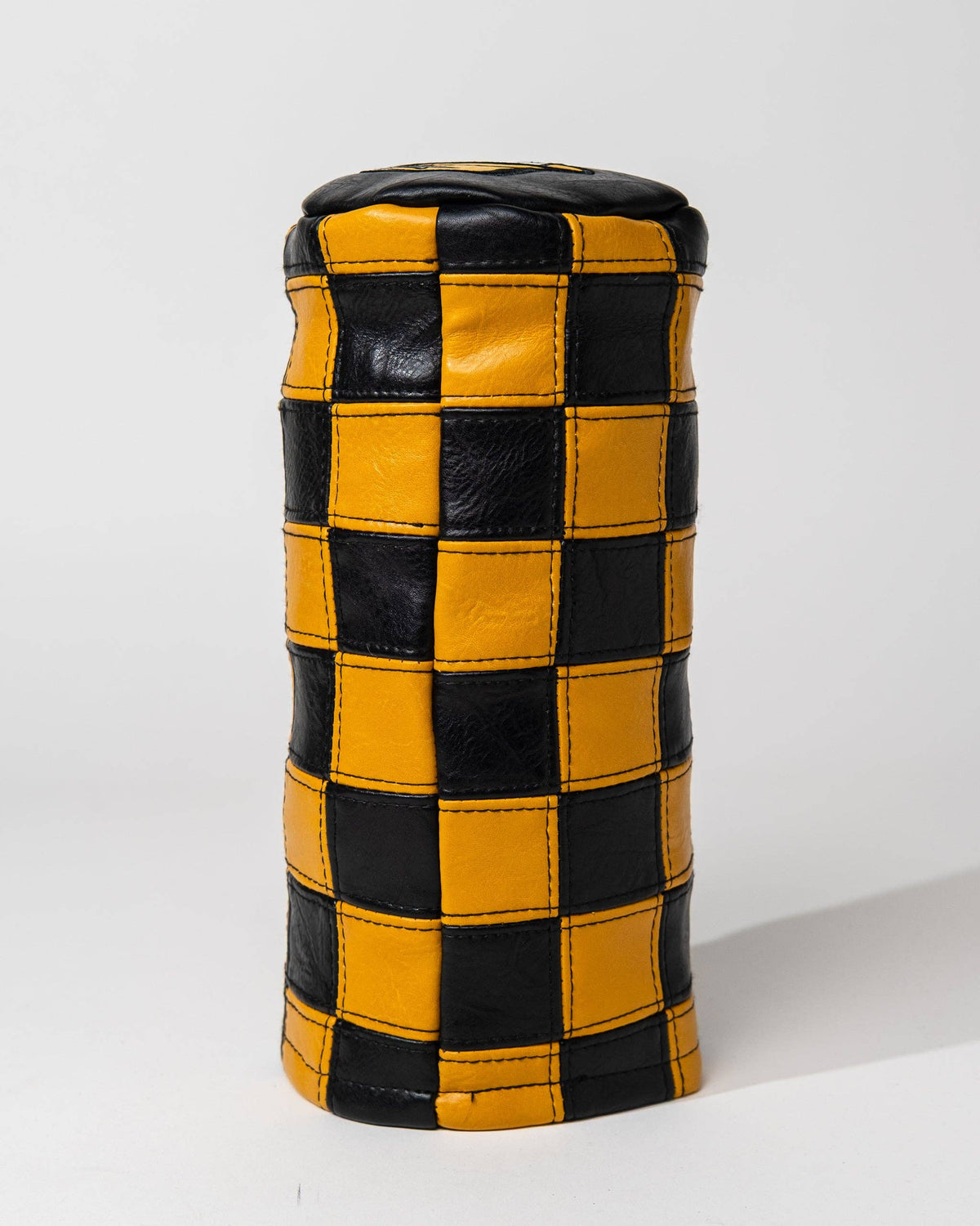 Checkered Barrel Driver Cover - Black / Gold: Black / Gold / O/S