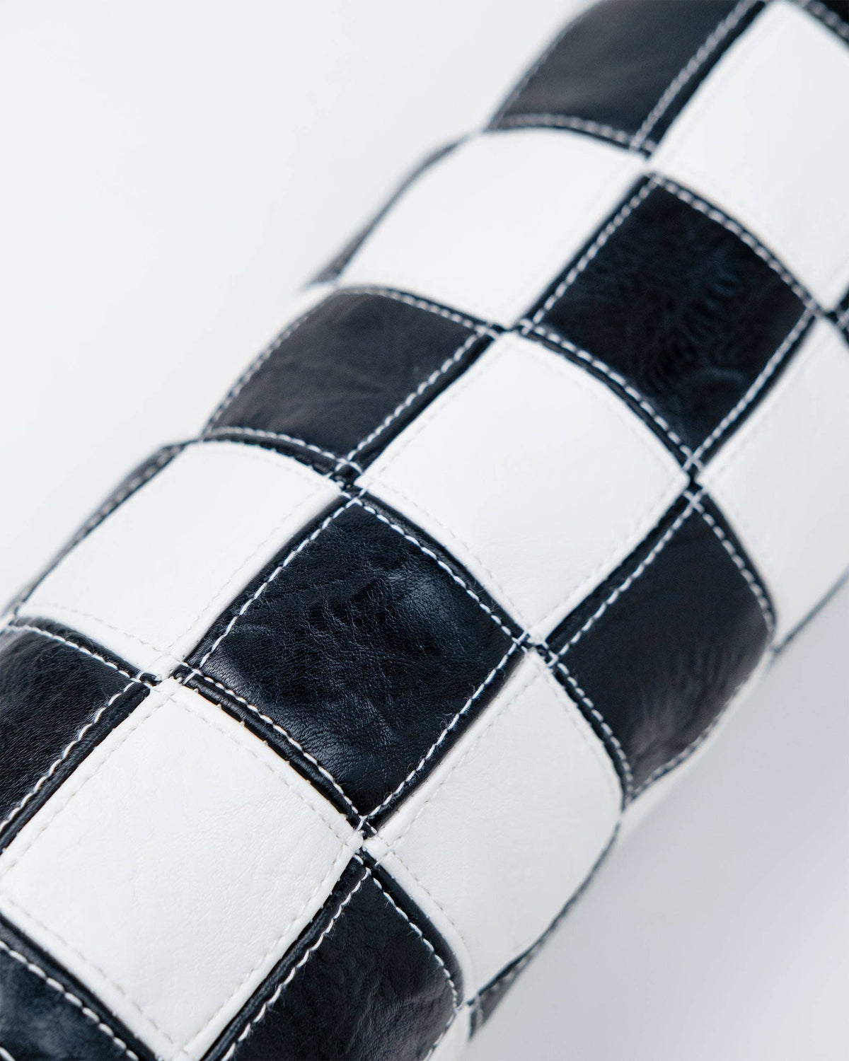 Checkered Fairway Barrel Cover - Black / White: Black / White / O/S