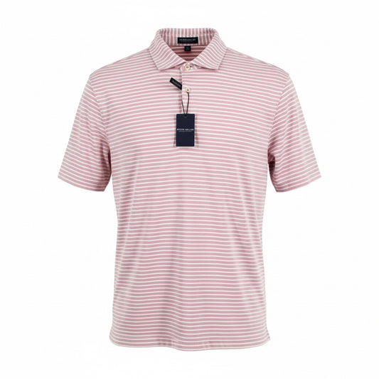 Albatross Stripe Cotton Blend Piqué Polo Size XL